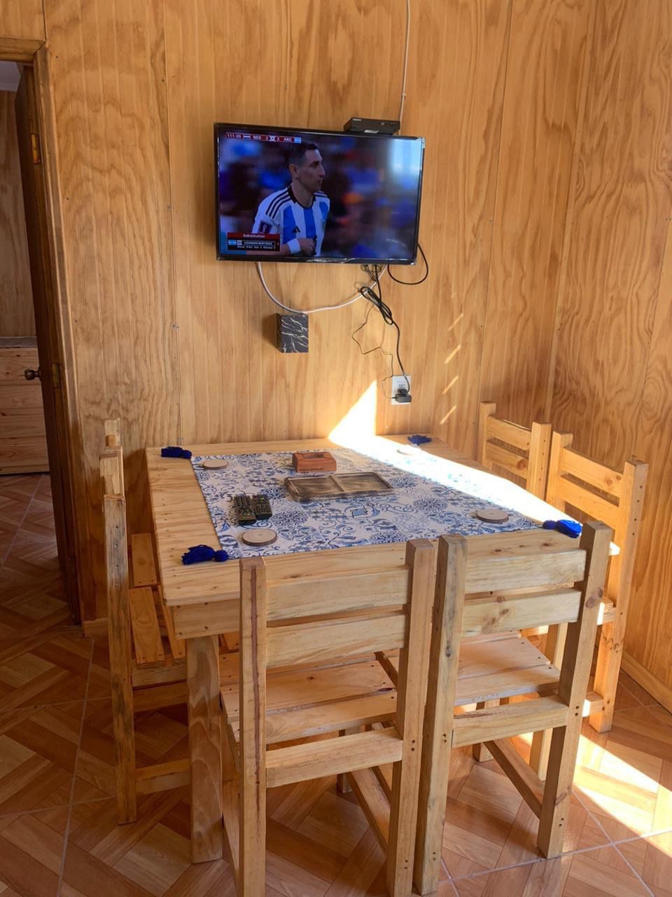 Interior de una cabaña